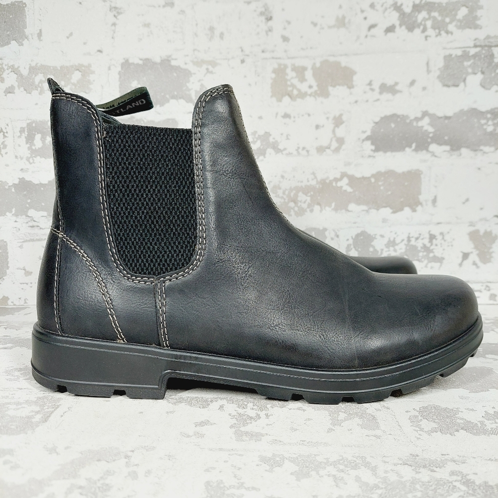 New Eastland Men's Cyrus Black Faux Leather Chelsea Boots M686 - Picture 4 of 11